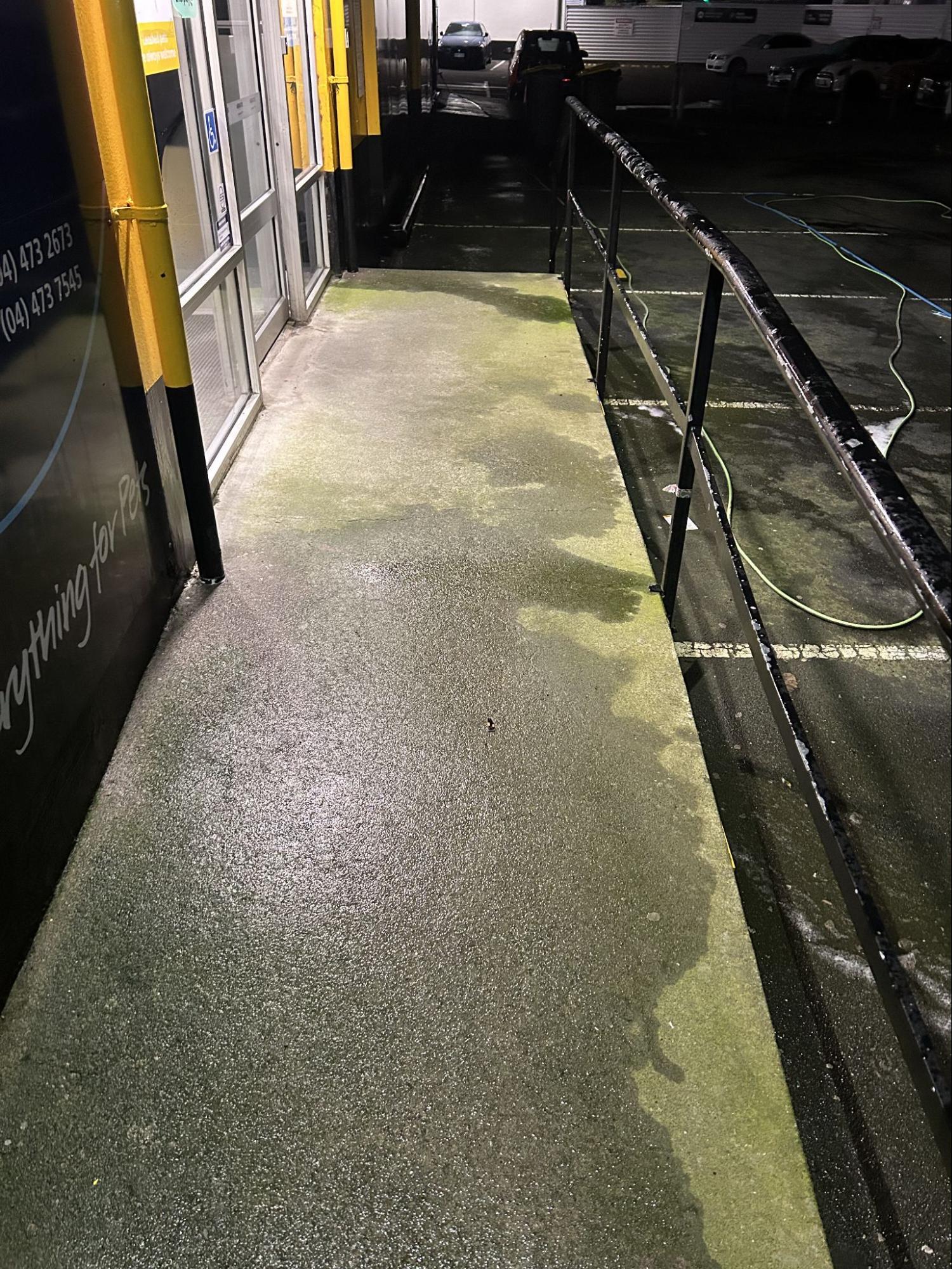 Driveway surface clean after pressure washing