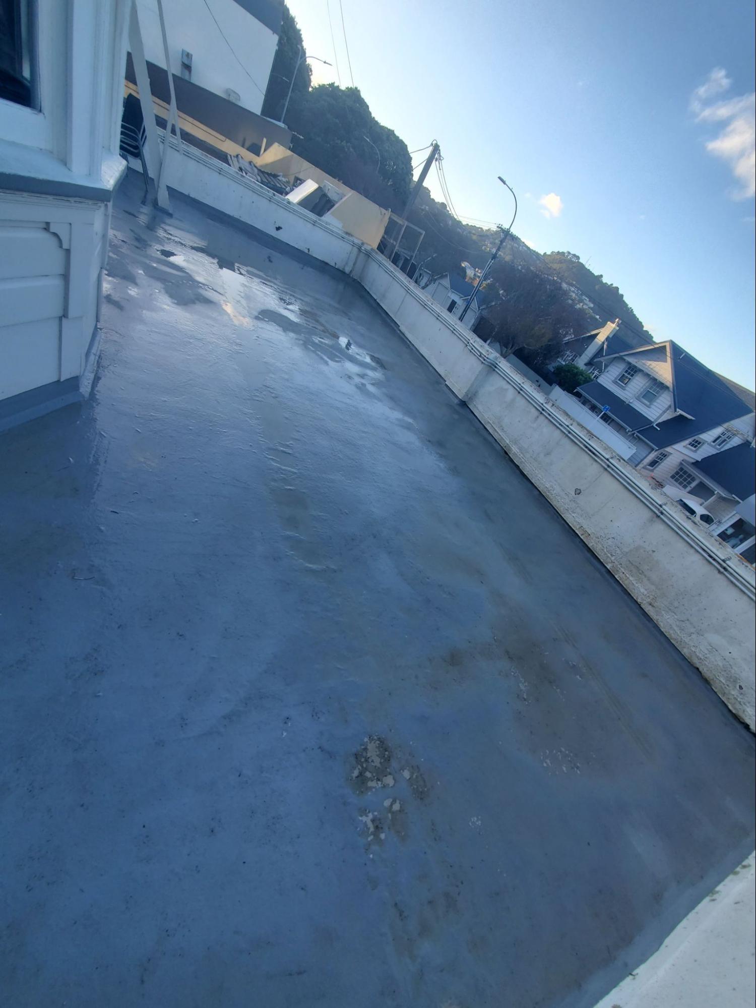 Concrete surface clean after washing