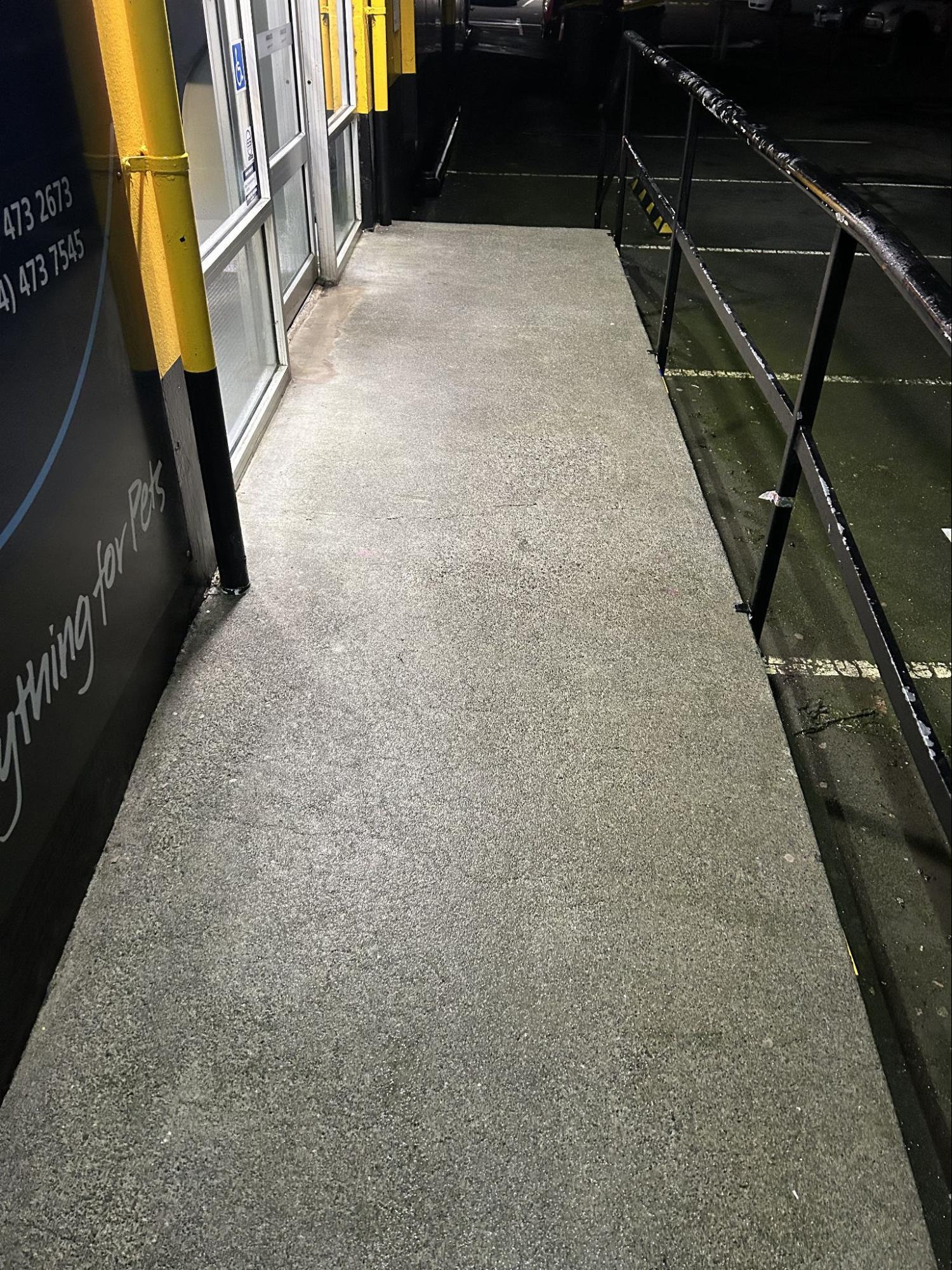 Driveway surface clean after pressure washing