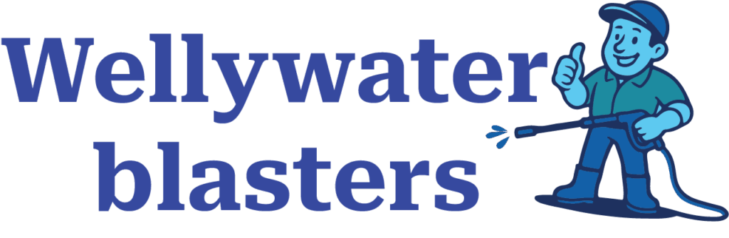 WellyWater Blasters text logo